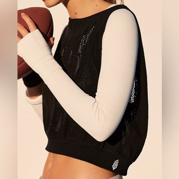 FREE PEOPLE | NWOT Running Through My Mind Tank in Black - Picture 2 of 7